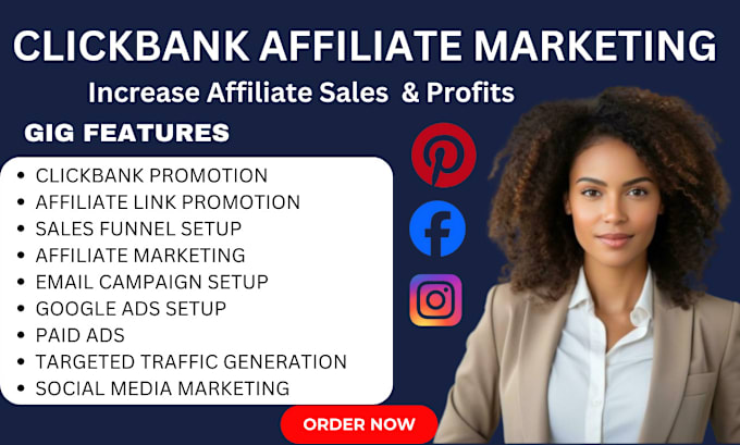 Gig Preview - Clickbank affiliate link promotion affiliate marketing affiliate link promotion