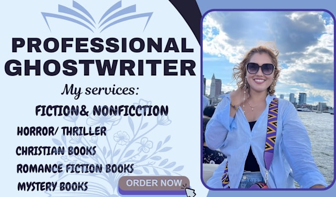 Gig Preview - Be your fiction book writer nonfiction ebook ghostwriter book writer ghostwriter