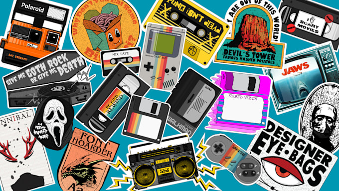 Bestseller - custom design your retro style stickers