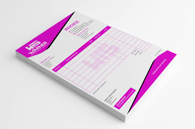 Gig Preview - Create modern invoice, quotation and receipt design for you