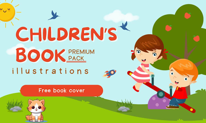 Gig Preview - Illustrate story book for children, children story book, book illustration