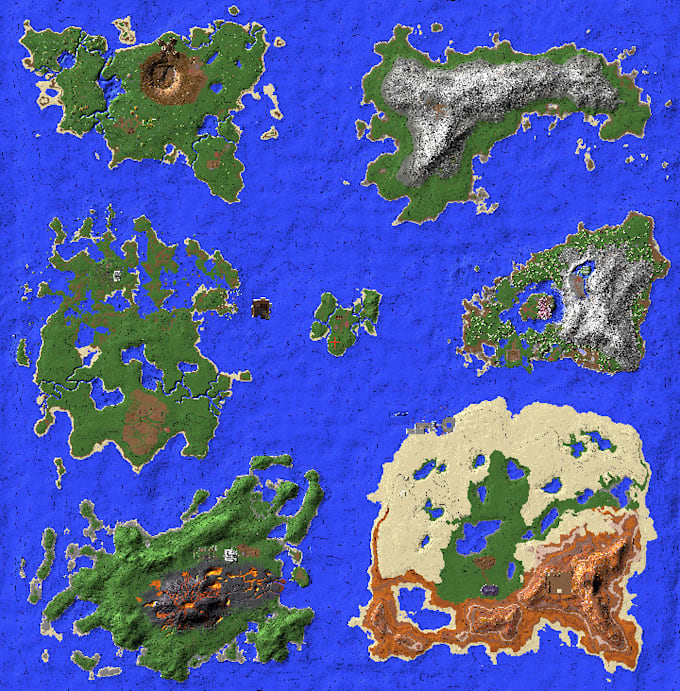 Gig Preview - Create a custom minecraft world painter map for you