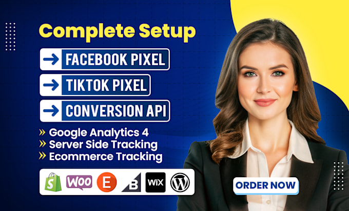 Gig Preview - Setup meta pixel facebook conversion API shopify, fix tiktok, instagram shop