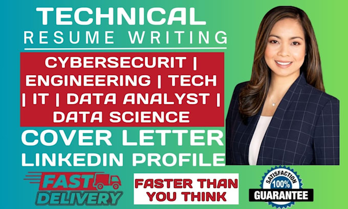 Gig Preview - Write cyber security, IT, tech, engineering, data analyst, data science resume