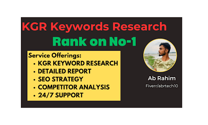 Gig Preview - Low competition kgr keyword research to rank no 1