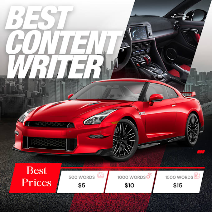 Gig Preview - Write automotive and automobile articles and content for web