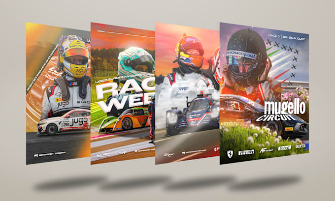 Bestseller - design a professional motorsport, racing poster