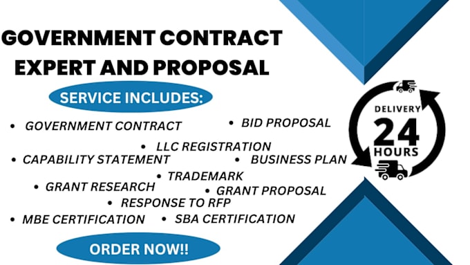 Gig Preview - Do government contract grants bid proposal response to rfps capability statement