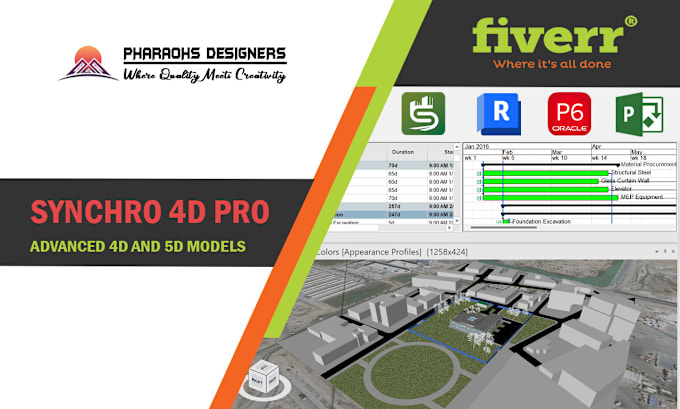 Gig Preview - Develop advanced 4d and 5d bim models with synchro 4d pro