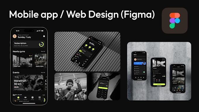 Gig Preview - Design mobile app and web design  with figma