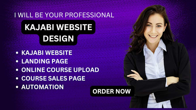 Gig Preview - Design kajabi website, kajabi landing page, kajabi sales funnel,online course