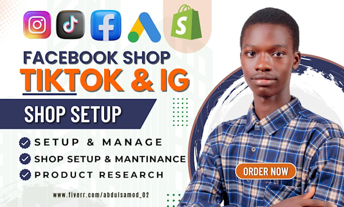 Gig Preview - Setup tiktok shop, boost shopify store sales, shopify dropshipping marketing