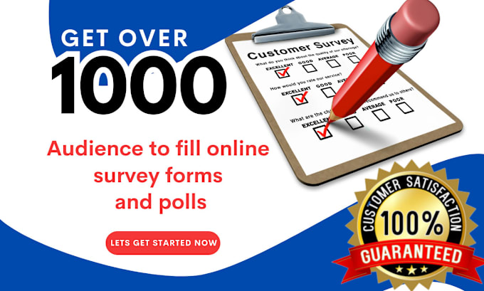 Gig Preview - Do market research conduct online survey to 1000 targeted respondent on survey