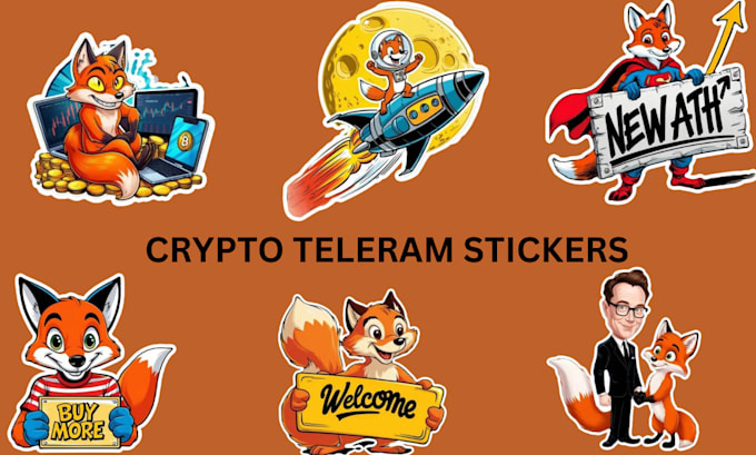 Gig Preview - Create crypto telegram sticker pack, animated telegram stickers, animated gifs