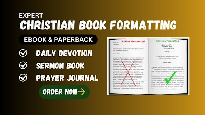 Gig Preview - Format, design christian ebook, prayer book journal, daily devotional amazon kdp