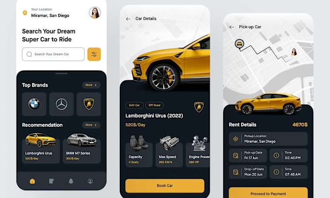 Gig Preview - Develop car rental app car booking app taxi booking app car rental website