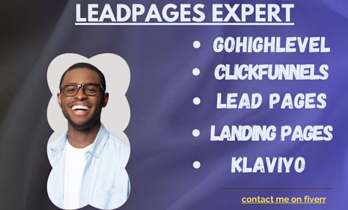 Gig Preview - Build leadpages, clickfunnels, gohighlevel sales funnel landing page