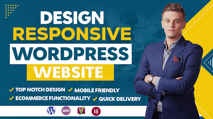 Gig Preview - Design responsive wordpress website or redesign your store