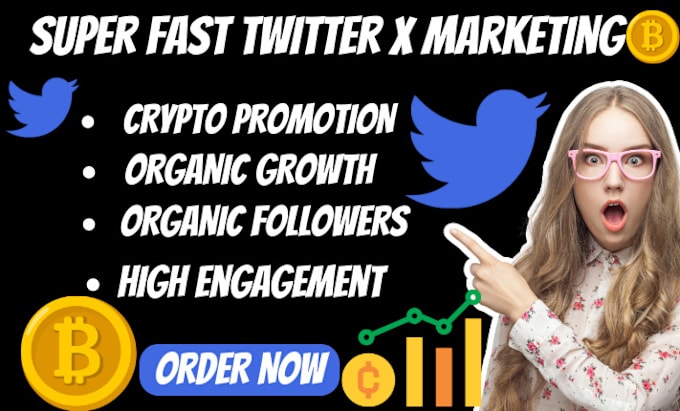 Gig Preview - Super fast twitter x marketing  to grow real oragnic growth and engagement