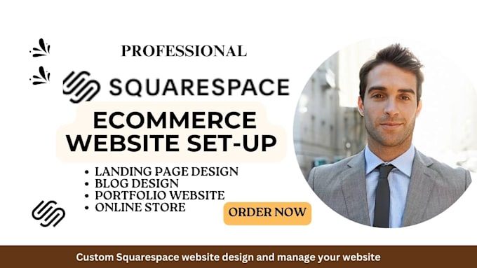 Gig Preview - Ecommerce squaresapce website design, online store squarespace square website