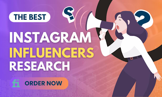 Gig Preview - Find best instagram influencer using influencer  research