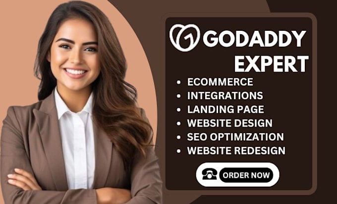 Gig Preview - Godaddy website design, godaddy website redesign, godaddy website design