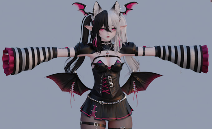 Gig Preview - Make custom vrchat avatar, vrc character, vrc avatar, 3d model, unity