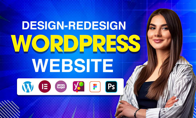 Gig Preview - Design redesign wordpress website development and build woocommece website