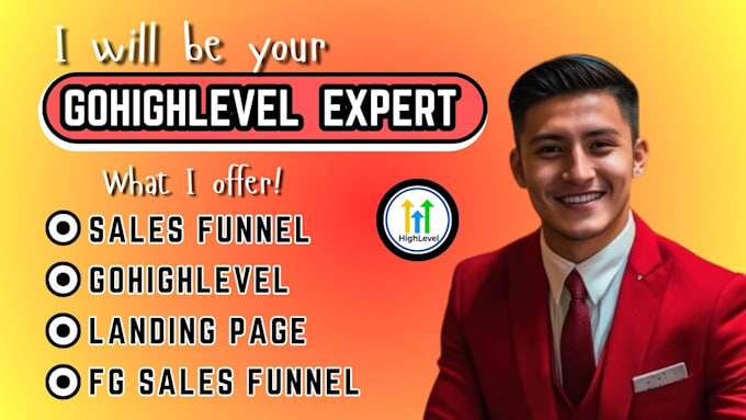 Gig Preview - Be your gohighlevel virtual assistant fg sales funnel landing page and funnelr