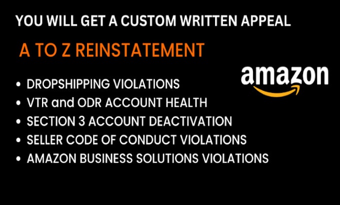 Gig Preview - Write plan for suspended amazon account and amazon reinstatement