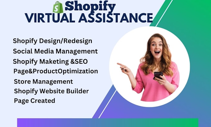 Gig Preview - Be shopify virtual assistant and store manager