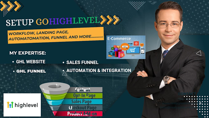 Gig Preview - Build gohighlevel automation, workflow, website, funnels and landing page