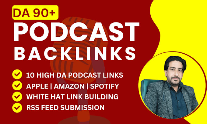 Gig Preview - Provide podcast backlinks da 90 from apple amazon spotify