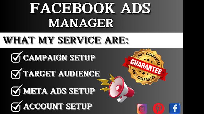 Gig Preview - Setup and manage your facebook ads instagram ads fb marketing