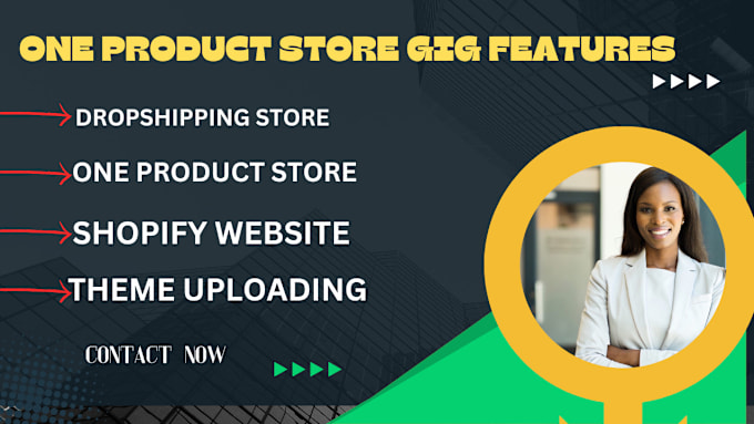 Gig Preview - Create one product shopify dropshipping store and website