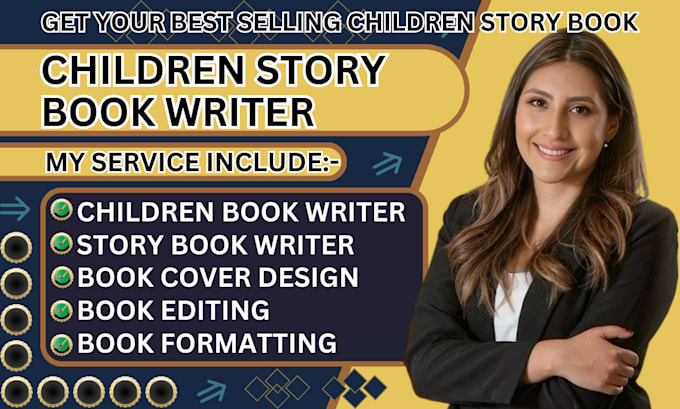 Gig Preview - Ghostwrite children book children ebook children story book writing ebook writer