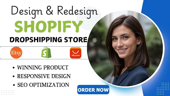 Gig Preview - Design and revamp shopify website, shopify dropshipping store redesign