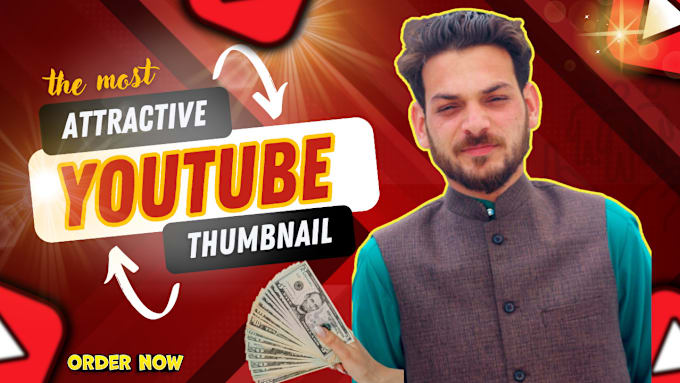 Gig Preview - Create eye catching youtube thumbnails to boost your views