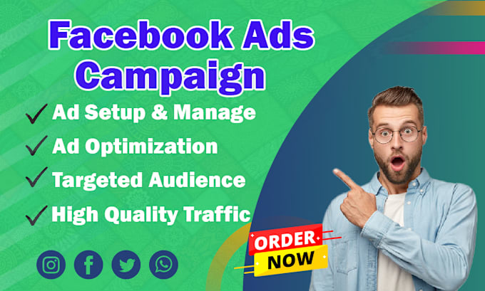 Gig Preview - Setup facebook, instagram ads campaigns, and meta ads