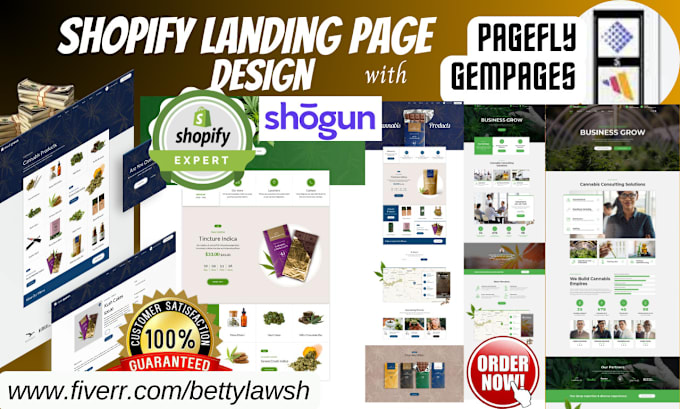 Gig Preview - Create shopify one product store or product landing page using pagefly, gempages