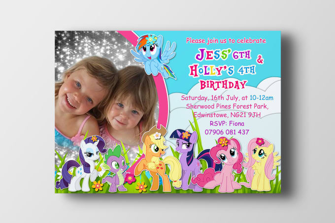 Gig Preview - Design a custom birthday invitation party