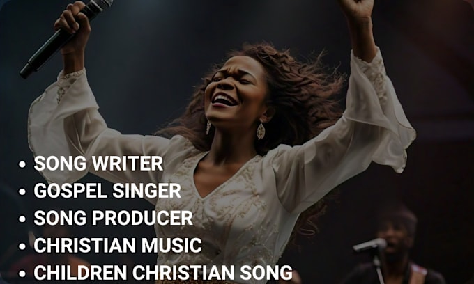 Gig Preview - Be female vocal songwriter song singer for christian and gospel choir song