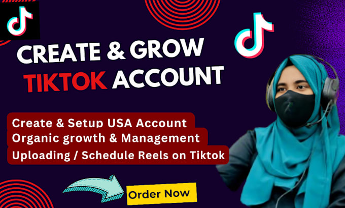 Gig Preview - Create a USA tiktok account , repost and schedule tiktok reels