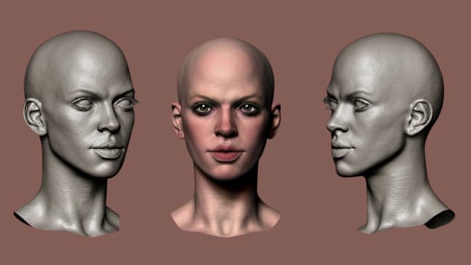 Gig Preview - Realistic sculpt 3d head, 3d model for 3d printing