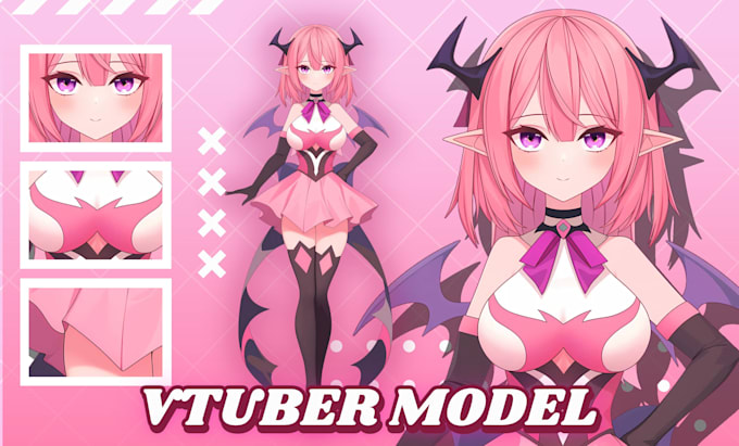 Gig Preview - Draw professional anime vtuber live2d model ready to rigging