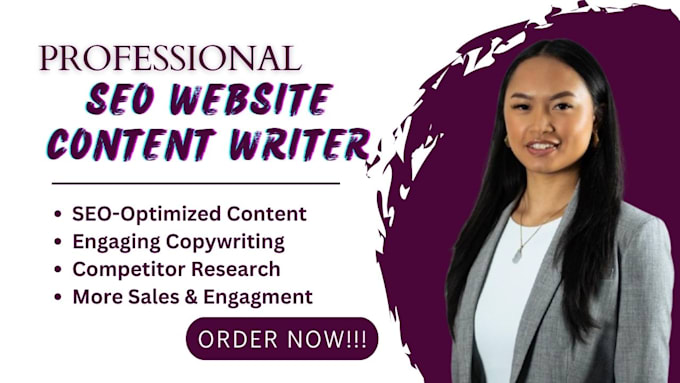 Gig Preview - Be a website content writer SEO website content website copywriting