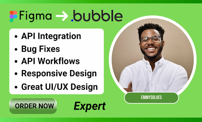 Gig Preview - Develop bubble mvp figma to bubble io website bubble io developer bubble io app