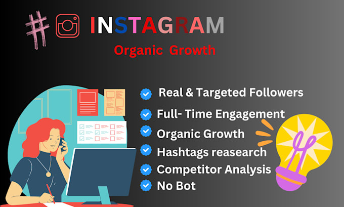 Gig Preview - Do instagram marketing for fast organic growth