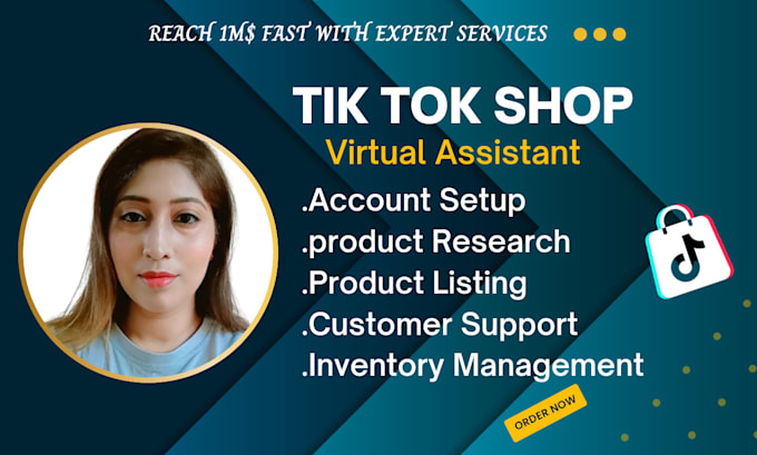 Gig Preview - Be tiktok shop virtual assistant and handle tiktok account