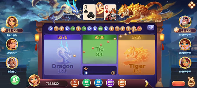 Bestseller - create dragon tiger game in unity